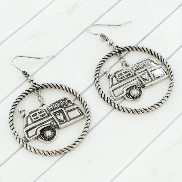 One Blessed Nana Jewelry - ❤️NWT *BOUTIQUE*   HAPPY CAMPER EARRINGS   FUN & UNIQUE